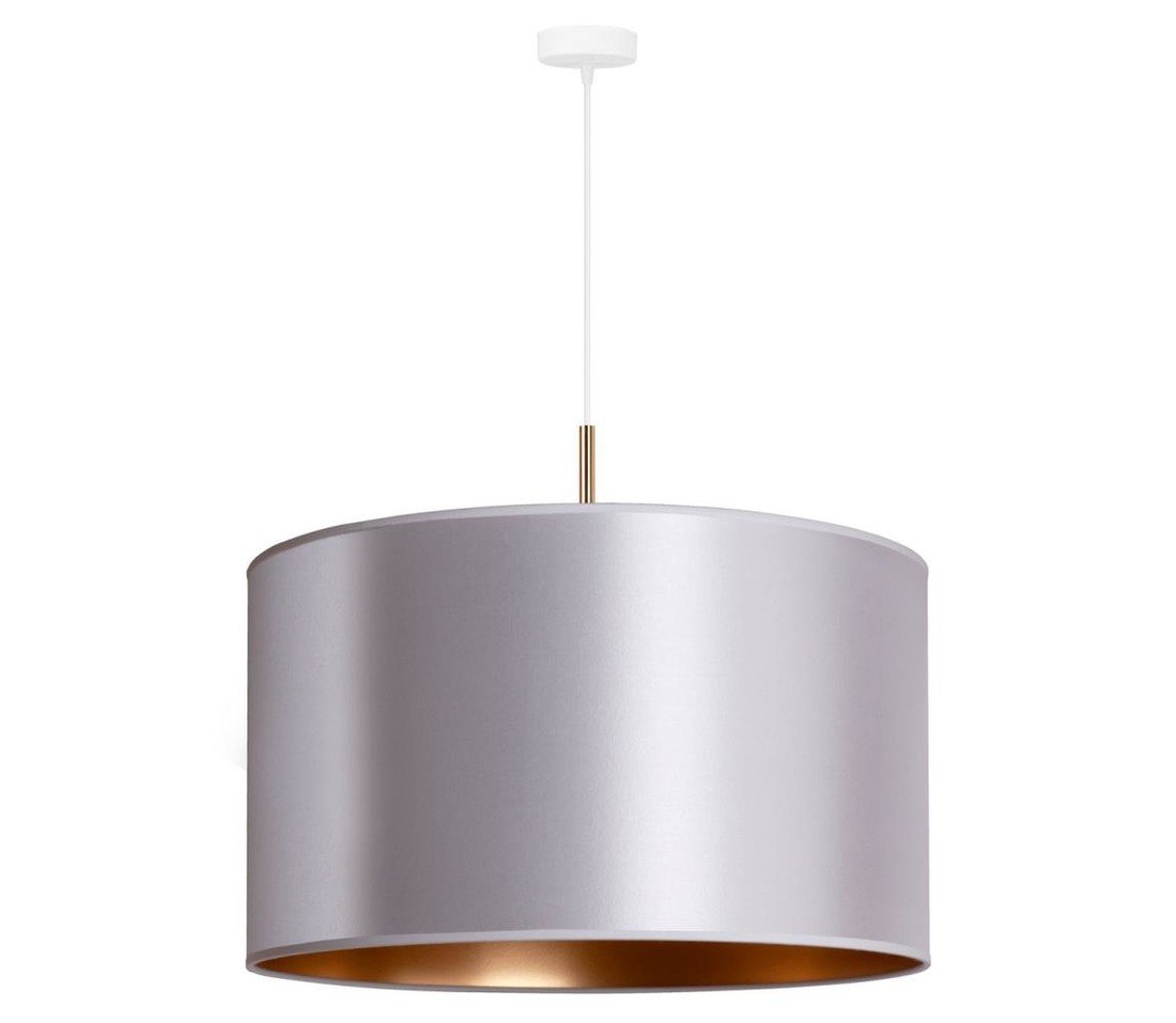 Lustr na lanku CANNES 1xE27/15W/230V pr. 50 cm stříbrná/měděná