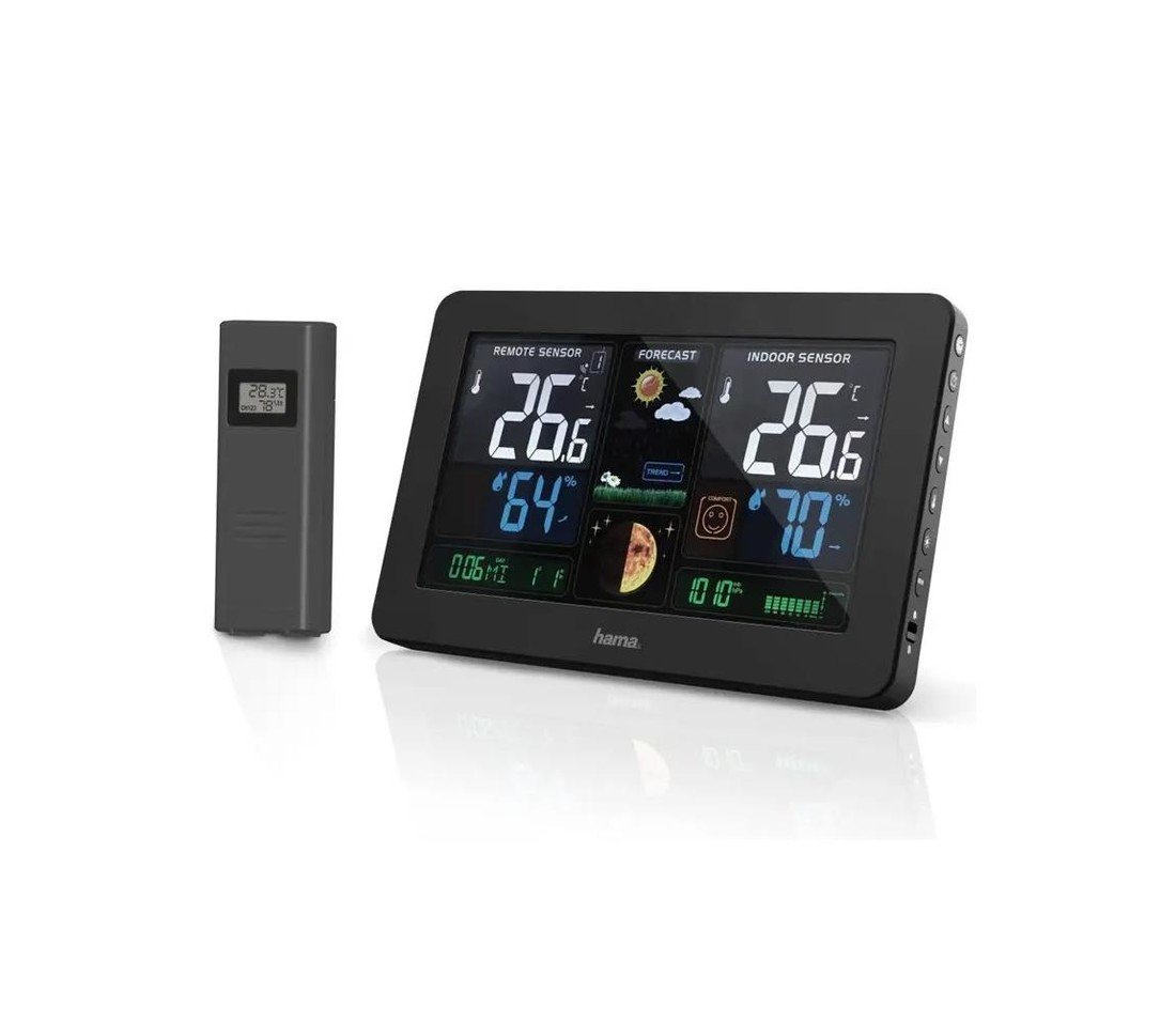 Hama Hama - Meteostanice s barevným LCD displejem a budíkem + USB černá