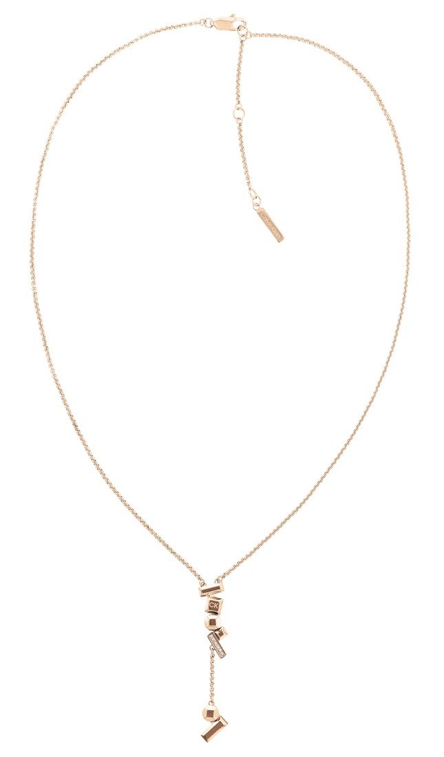 Calvin Klein Půvabný bronzový náhrdelník s krystaly 35000233