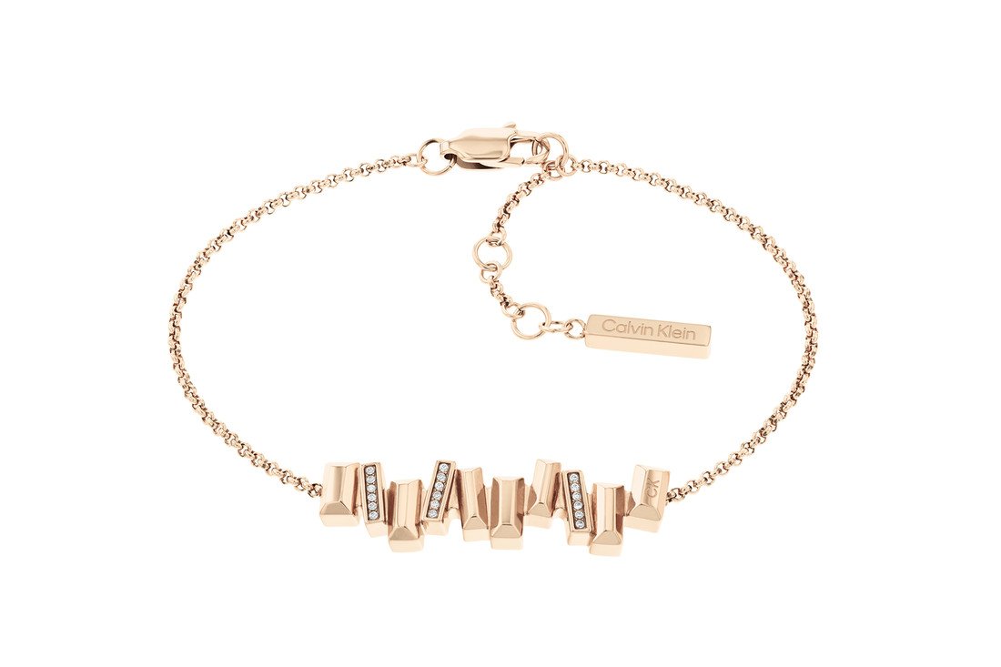 Calvin Klein Stylový bronzový náramek s ozdobou Luster 35000242
