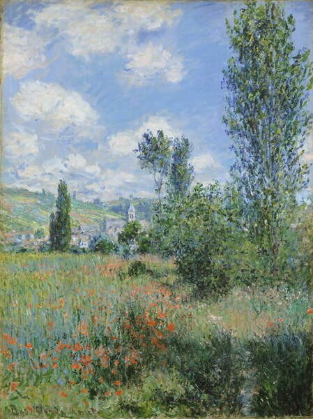 Monet, Claude Monet, Claude - Obrazová reprodukce View of Vetheuil, 1880, (30 x 40 cm)