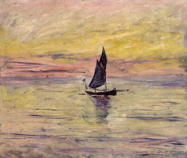 Monet, Claude Monet, Claude - Obrazová reprodukce The Sailing Boat, Evening Effect, 1885, (40 x 35 cm)