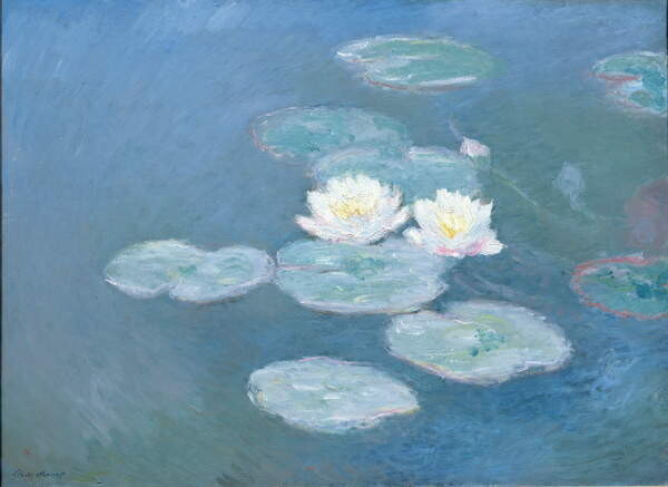 Monet, Claude Monet, Claude - Obrazová reprodukce Waterlilies, Evening, (40 x 30 cm)