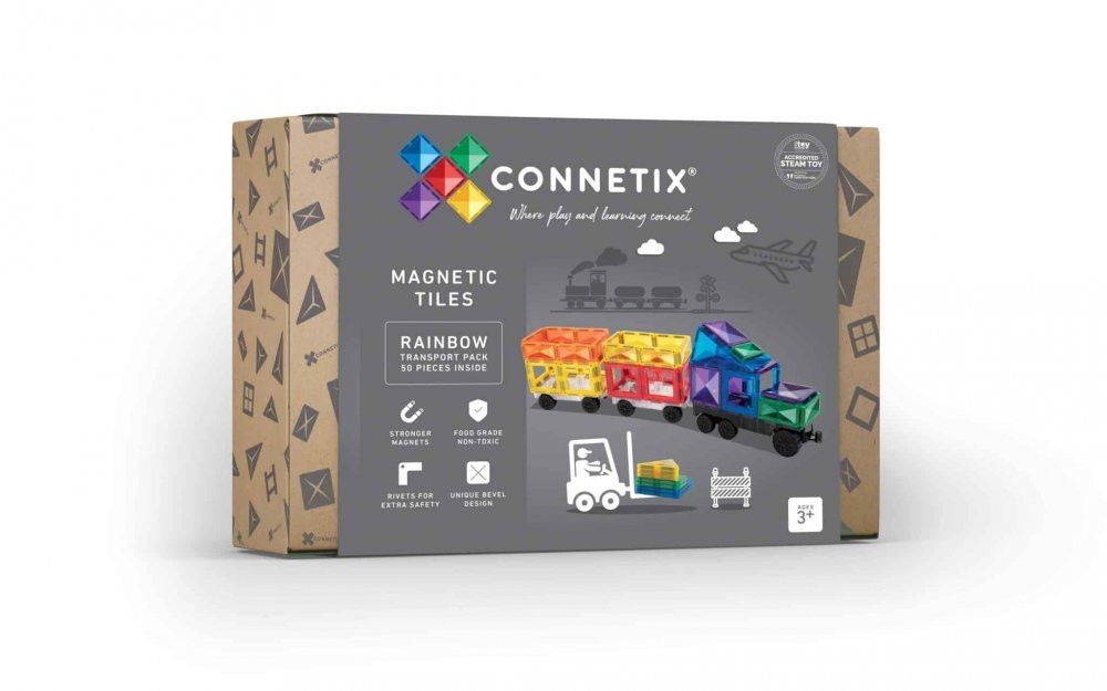 Connetix - Magnetická stavebnice - 50 dílků - Transport Pack