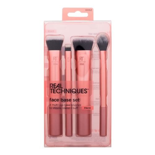 Real Techniques Face Base Set štětec pro ženy kosmetický štětec Ultra Buff Brush RT256 1 ks + kosmetický štětec Small Conceal Brush RT257 1 ks + kosmetický štětec Flat Contour Brush RT258 1 ks + kosmetický štětec Setting Brush RT402 1 ks