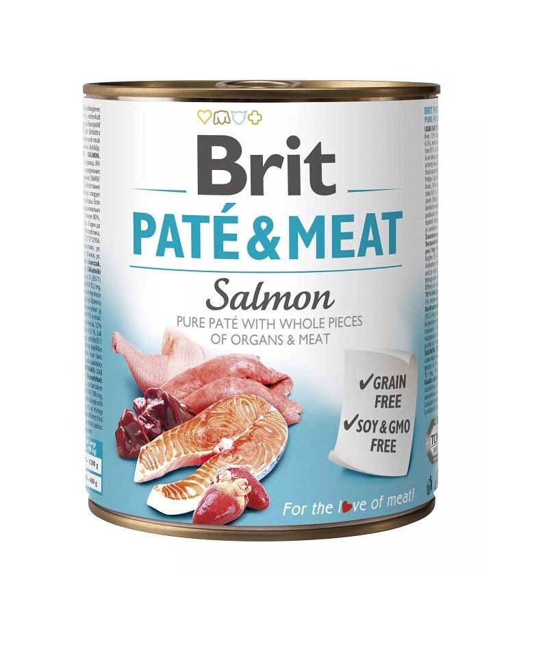 BRIT Paté & Meat Salmon 800g - 1KS