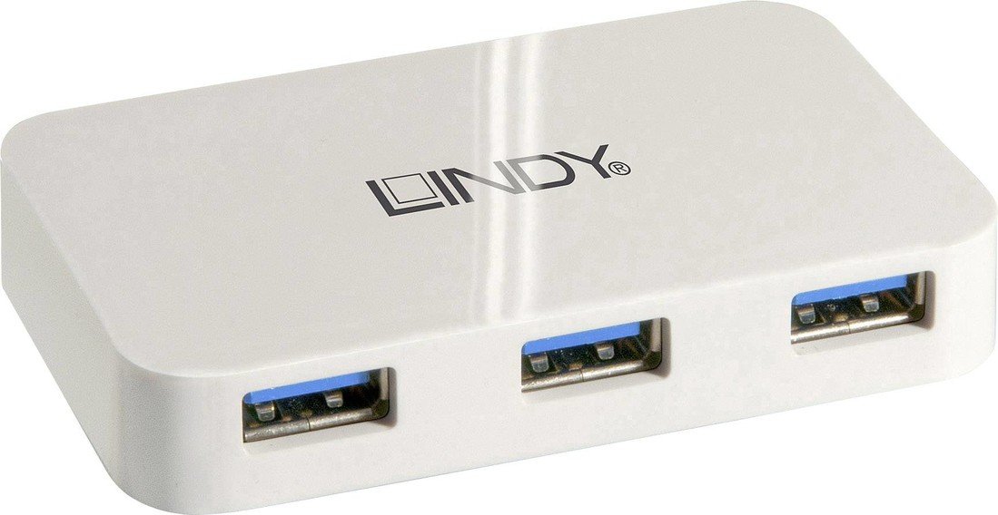 LINDY LINDY USB 3.1/3.0 Hub Basic 4 Port 4 porty USB 3.0 hub  bílá