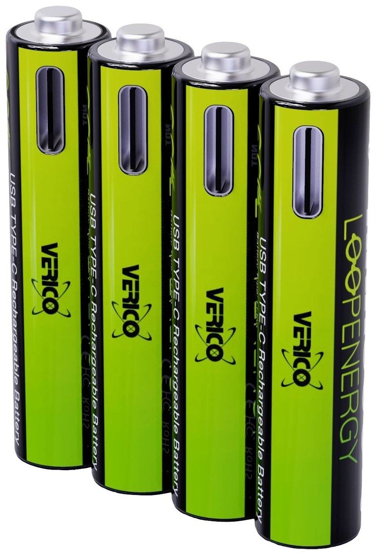 Verico LoopEnergy USB-C akumulátor AAA Li-Ion akumulátor 600 mAh 1.5 V 4 ks