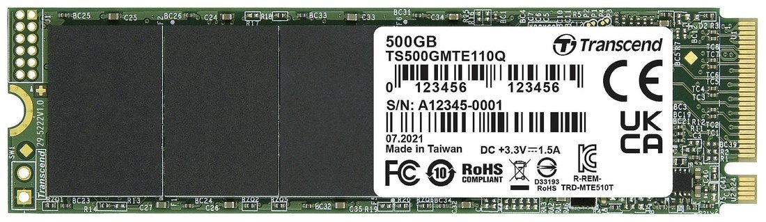 Transcend 110Q 500 GB interní SSD disk NVMe/PCIe M.2 PCIe NVMe 3.0 x4  Retail TS500GMTE110Q