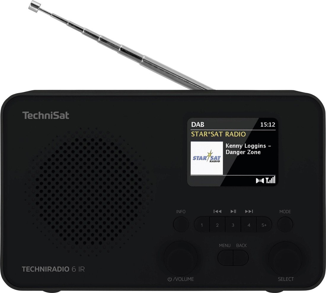 TechniSat TECHNIRADIO 6 IR internetové stolní rádio internetové, DAB plus , FM Bluetooth, DAB plus , internetové rádio, FM, Wi-Fi  funkce alarmu černá