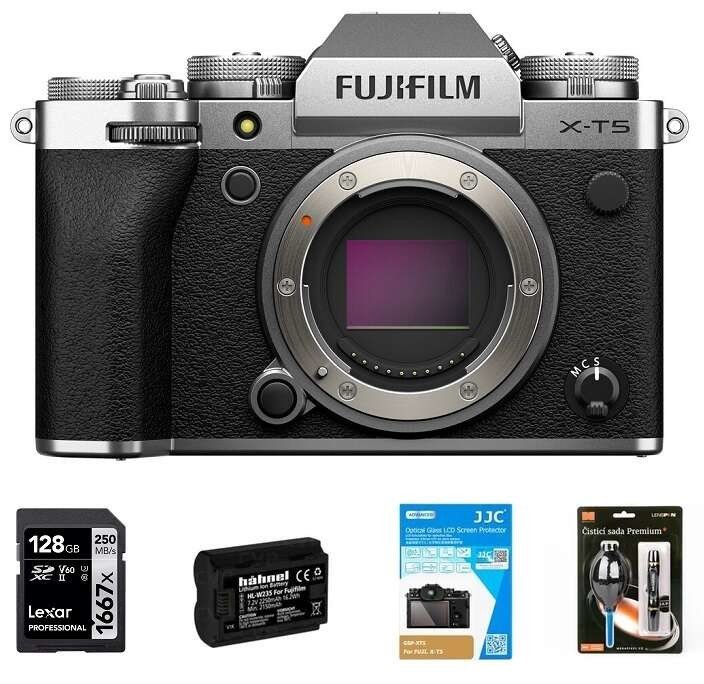 Fujifilm X-T5 tělo stříbrný - Foto kit
