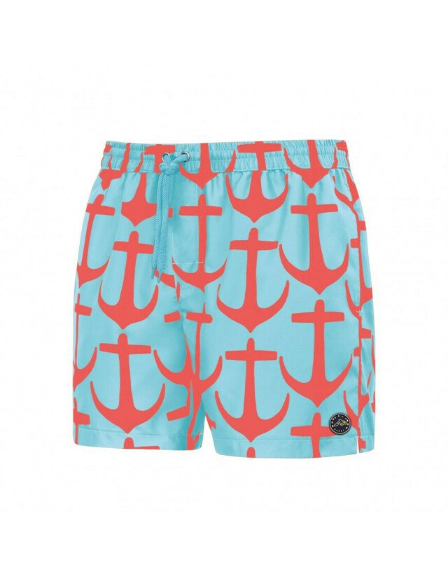 Pánské plavkové kraťasy Happy Self SM29-22 sv. modrá-vzor - Self - L