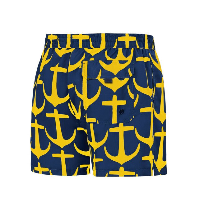 Pánské plavkové kraťasy Happy Self SM29-21 tm..modrá-vzor - Self - M