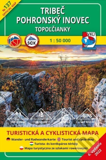 Tribeč - Pohronský Inovec - Topoľčianky 1:50 000 - VKÚ Harmanec