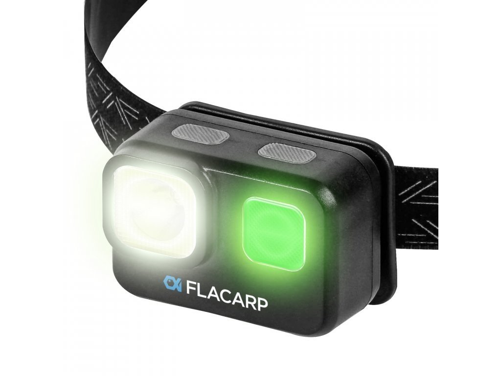 Flacarp Výkonná nabíjecí čelovka HL2000, bílá+zelená LED, 2000mAh