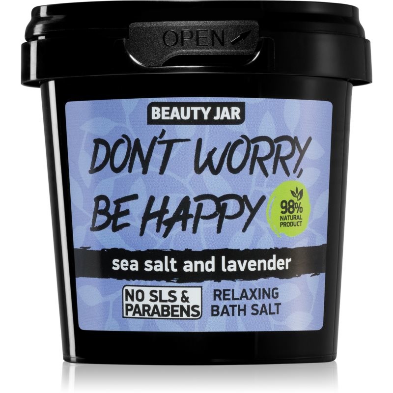 Beauty Jar Don't Worry, Be Happy relaxační sůl do koupele s vůní levandule 150 g