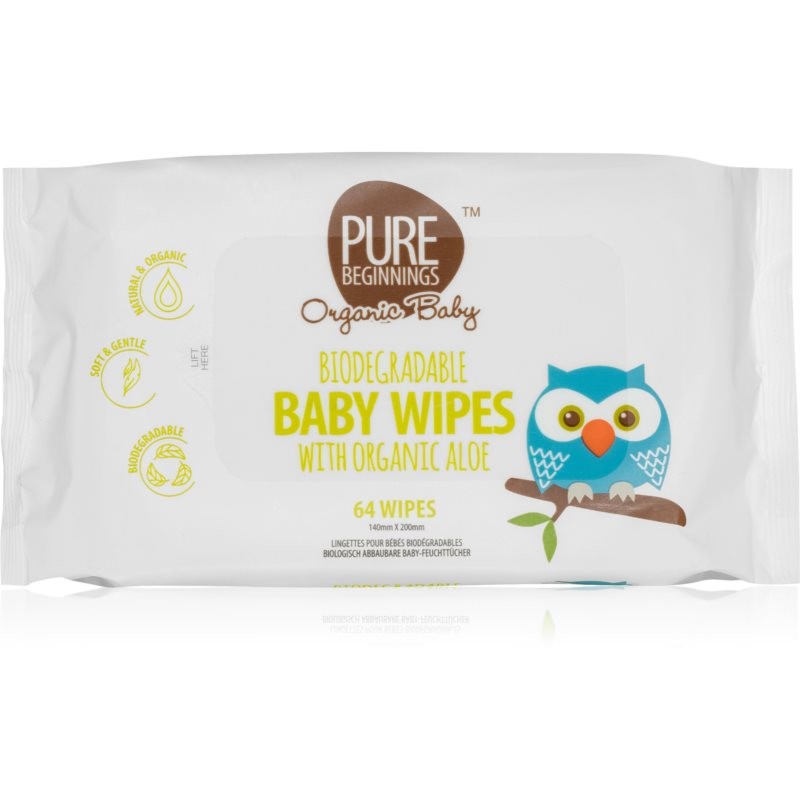 Pure Beginnings Organic Baby vlhčené ubrousky pro děti 64 ks