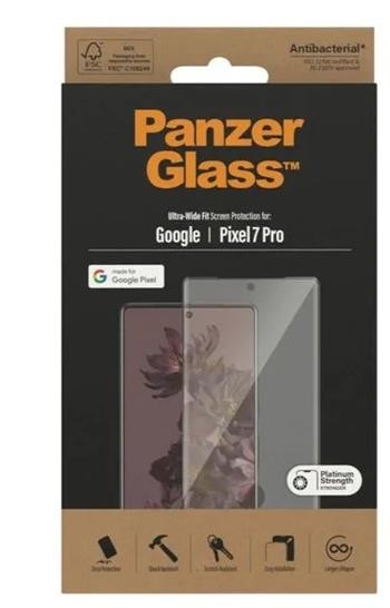 PanzerGlass - Ochrana obrazovky pro mobilní telefon - sklo - barva rámu černá - pro Google Pixel 7Pro