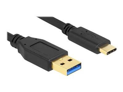 Delock - USB kabel - USB typ A (M) do USB-C (M) - USB 3.2 Gen 1 - 2 m - černá