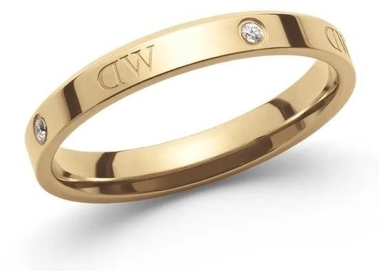 Daniel Wellington Originální pozlacený prsten s krystaly Classic Lumine DW0040028 62 mm