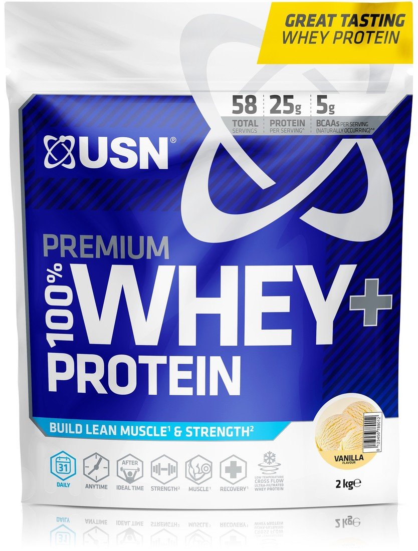 Proteinové prášky USN 100% Premium Whey Bag vanilka 2kg