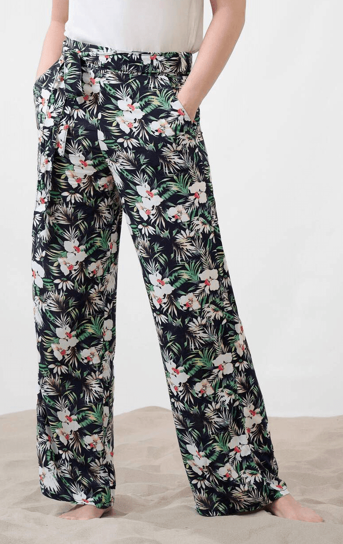 Květované viskózové kalhoty Orsay