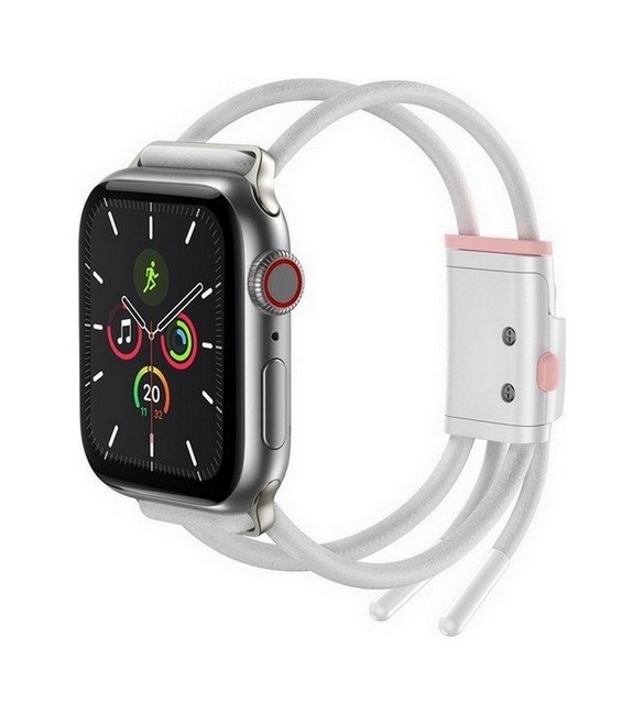 Silikonový řemínek Baseus Rope Strap pro Apple Watch 3-4-5-6-SE 42-44mm bílý 59148