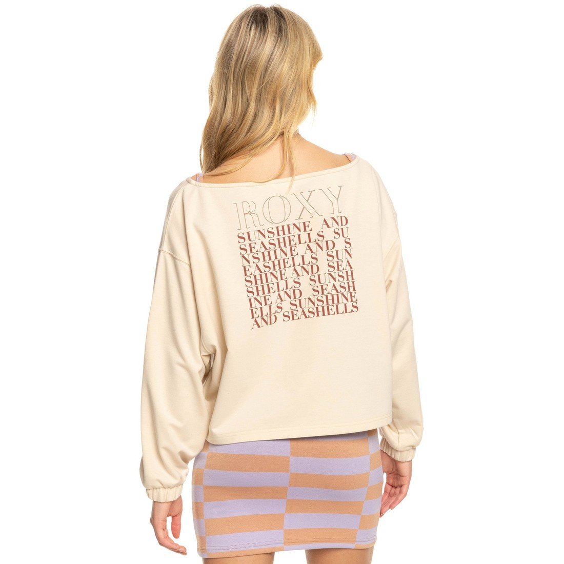 Mikina Roxy Next Set Crew - Béžová - L