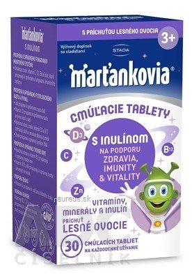 WALMARK, a.s. STADA Marťánci s inulinem cucavé tablety příchuť lesní ovoce 1x30 ks