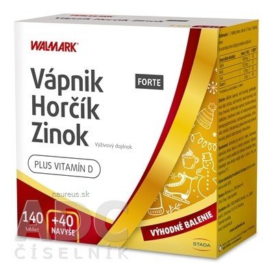 WALMARK, a.s. WALMARK Vápník Hořčík Zinek FORTE PROMO 2022 tbl 140+40 navíc (180 ks)
