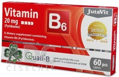 JuvaPharma Kft. JutaVit Vitamin B6 20 mg tbl 1x60 ks 20mg