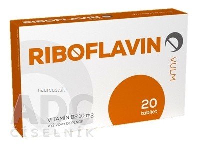 VULM s.r.o. VULM Riboflavin tbl (vitamin B2 10 mg) 1x20 ks 10mg
