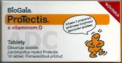 FarmaSierra manufacturing SL BioGaia Protecta s vitamínem D tbl (pomerančová příchuť) 1x10 ks 10 ks