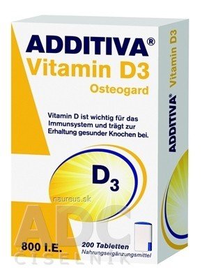 Dr. B. Scheffler Nachf. GmbH ADDITIVA Vitamin D3 800IE Osteogard tbl 1x200 ks