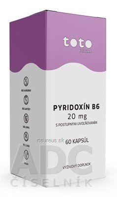 TOTO Pharma s.r.o. TOTO pyridoxin B6 20 mg cps s postupným uvolňováním 1x60 ks