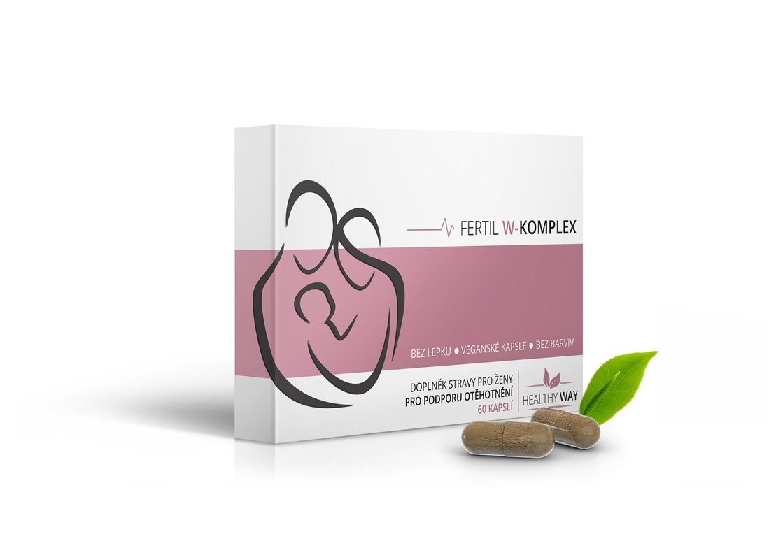 Healthy Way FERTIL W-Komplex Doplněk stravy pro podporu reprodukčního zdraví ženy 60 kapslí