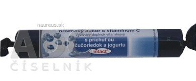 Sanotact GmbH INTACT rolka HROZNOVÝ CUKR S VIT. C pastilky s příchutí borůvek a jogurtu 1x40 g 40g