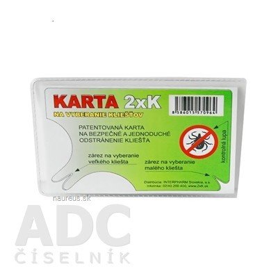 Safecard ApS KARTA 2xK NA vytažených klíšťat 1x1 ks 1 ks