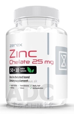 Active life Inv. s.r.o. Zerex Zinek chelát 25 mg tbl 1x60 ks