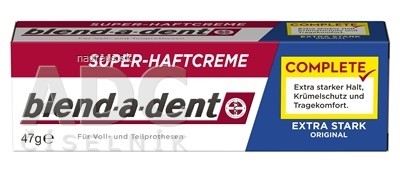 PROCTER & GAMBLE blend-a-dent EXTRA STARK ORIGINAL complete super fixační dentální krém 1x47 g 47g