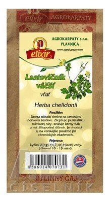 AGROKARPATY, s.r.o. Plavnica AGROKARPATY Vlaštovičník větší nať bylinný čaj 1x30 g 30g