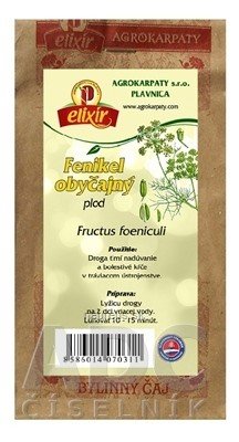 AGROKARPATY, s.r.o. Plavnica AGROKARPATY fenykl obecný plod bylinný čaj 1x30 g 30 g