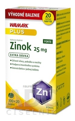 WALMARK, a.s. WALMARK Zinek FORTE 25 mg tbl 100 + 20 navíc (120 ks)