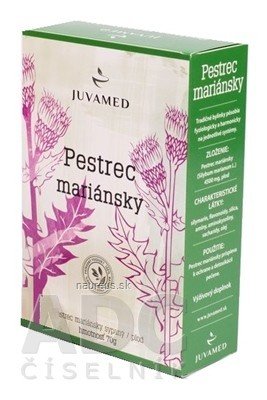 JUVAMED s.r.o. JUVAMED ostropestřec mariánský - PLOD bylinný čaj sypaný 1x70 g 70 g