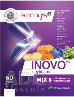 BioPol GN s.r.o. div. Pharma United Ltd. (CAN) Barny's INOVO s bylinami MIX8 tbl 1x60 ks