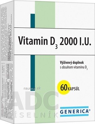 GENERICA spol. s r.o. GENERICA Vitamin D3 2000 IU cps 1x60 ks 60 ks