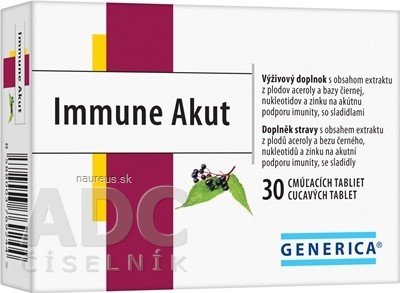 GENERICA spol. s r.o. GENERICA Immune Akut cucavé tablety tbl 1x30 ks 30 ks