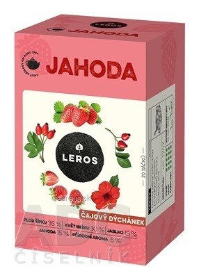LEROS, s r.o. LEROS ČAJOVÁ CHVÍLKA JAHODA ovocný čaj aromatizovaný, nálevové sáčky 20x2 g (40 g)