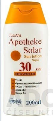 JuvaPharma Kft. JutaVit Apotheke Solar Sun lotion 30 SPF opalovací mléko 1x200 ml 200 ml