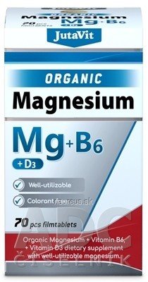 JuvaPharma Kft. JutaVit Organický hořčík + B6 + D3 tbl 1x70 ks